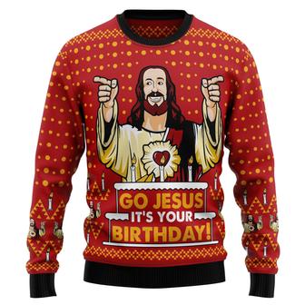 Jessus's Birthday Ugly Christmas Sweater - Thegiftio UK