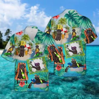 Labradoodle Hawaiian Shirt, Dog Surfing, Tropical Summer Aloha Shirt For Men - Perfect Gift For Labradoodle Lovers, Husband, Boyfriend, Friend, Family - Seseable