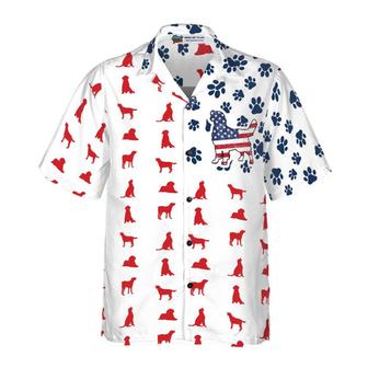 Labrador Retriever Aloha Hawaiian Shirts For Summer, Labrador American Flag Hawaiian Shirt For Men Women, Gift For Dog Lovers, Fourth Of July Party - Seseable