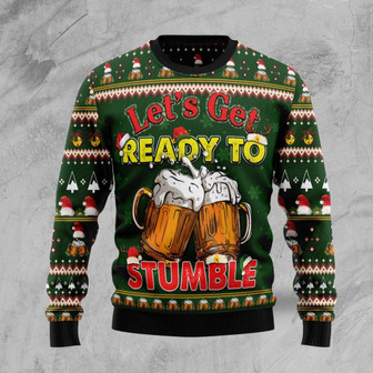 Let‘s Get Ready To Stumble Beer Funny Ugly Sweater - Thegiftio UK