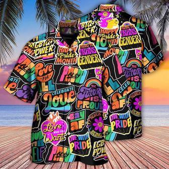 LGBT Aloha Hawaiian Shirt For Summer - LGBT Love Is Love Pride Month Hawaiian Shirt - Rainbow Hawaiian Shirt - Perfect Gift For LGB - Seseable