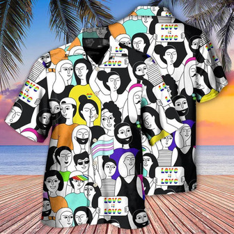 LGBT Aloha Hawaiian Shirt For Summer - LGBT Love Who You Want Hawaiian Shirt - Rainbow Hawaiian Shirt - Perfect Gift For LGBT | Seseable UK