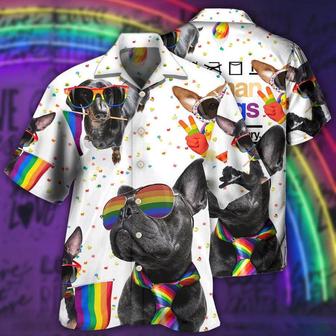 LGBT Aloha Hawaiian Shirt For Summer - LGBT Pride French Bulldog Hawaiian Shirt - Dachshund Hawaiian Shirt - Perfect Gift For LGBT - Seseable
