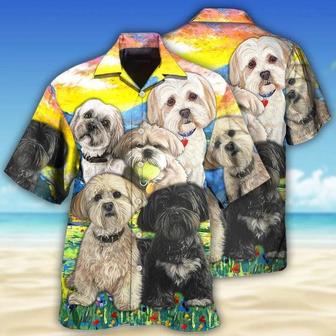 Lhasa Apso Aloha Hawaii Shirt - Art Dog Lovely Hawaiian Shirt For Summer - Perfect Gift For Dog Lovers, Friend, Family - Seseable