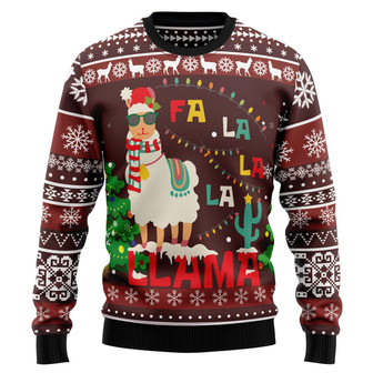 Llama Falalala Ugly Christmas Sweater - Thegiftio UK