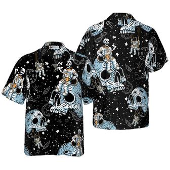 Lonely Skull Planet Outta Space Hawaiian Shirt, Colorful Summer Aloha Shirt For Men Women, Perfect Gift For Friend, Family, Husband, Wife - Seseable