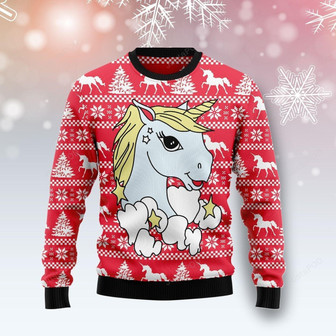 Lovely Unicorn Ugly Sweater For Men And Women - Thegiftio UK