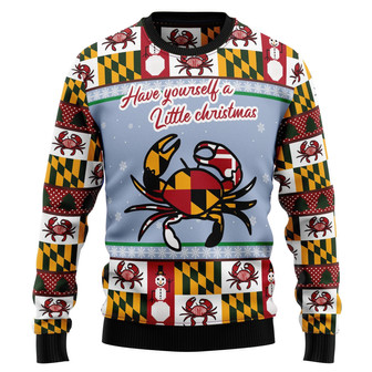 Maryland Symbols Christmas Ugly Christmas Sweater - Thegiftio UK