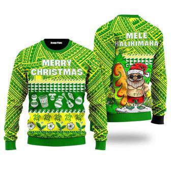 Mele Kalikimaka Green Ugly Christmas Sweater For Men & Women | Favorety CA