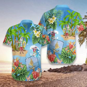 Merry Christmas Hawaiian Shirt, Santa Claus Swimming In The Sea Hawaiian Shirt - Perfect Gift For Lover, Friend, Family - Seseable