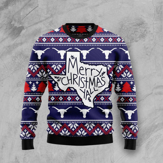Merry Christmas Ya'll Funny Ugly Sweater - Thegiftio UK