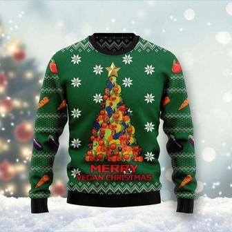 Merry Vegan Christmas Ugly Sweater For Men & Women | Favorety