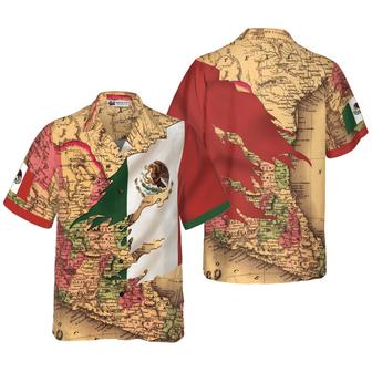 Mexico Map Flag Proud Hawaiian Shirt, Colorful Summer Aloha Shirts For Men Women, Perfect Gift For Husband, Wife, Friend, Family - Seseable