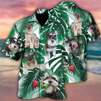 Miniature Schnauzer Aloha Hawaii Shirt - Dog Tropical Leaf Hawaiian Shirt For Summer - Perfect Gift For Dog Lovers, Friend, Family - Seseable