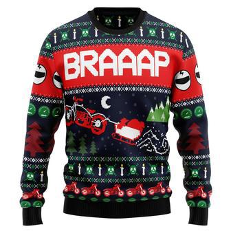 Motorbike Braaap Ugly Christmas Sweater For Men And Women | Favorety UK