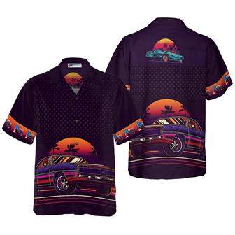 Muscle Car Vintage Hawaiian Shirt, Vintage Neon Muscle Car Hawaiian Shirt, Summer Aloha Shirt - Perfect Gift For Men, Women, Husband, Friend, Family - Seseable