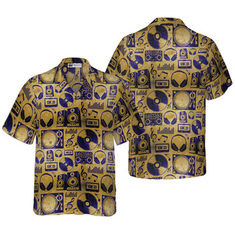 Music DJ Vintage Hawaiian Shirt, Colorful Summer Aloha Shirt For Men Women, Perfect Gift For Friend, Family, Husband, Wife, Boyfriend, Music Lovers | Seseable UK