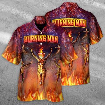 Music Hawaiian Shirt, Music Event Burning Man Hawaiian Shirt, Music Built To Burn Burning Man Aloha Shirt For Men - Perfect Gift For Music Lovers | Favorety AU