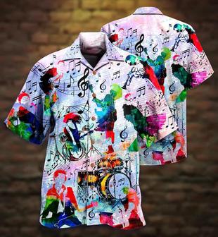 Music Hawaiian Shirt, Music Note Hawaiian Shirt, Music Band My Soul Aloha Shirt For Men And Women - Perfect Gift For Music Lovers - Seseable
