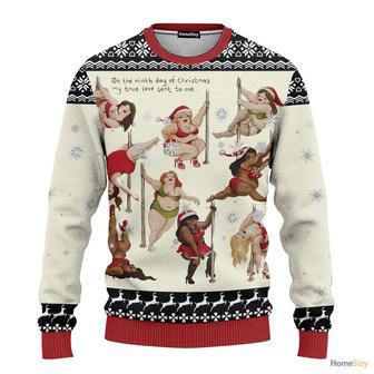 Nine Ladies Dancing Sexy Christmas Ugly Christmas Sweater | Favorety DE