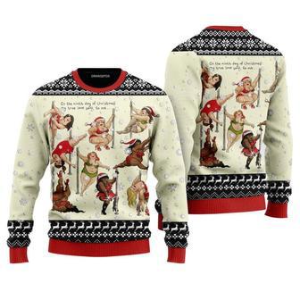 Nine Ladies Dancing Sexy Christmas Ugly Sweater For Men & Women | Favorety DE