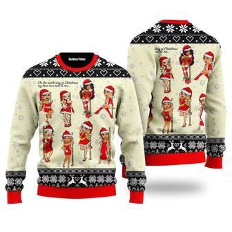 Nine Sweet Santa Ladies Dancing Christmas Ugly Sweater For Men & Women | Favorety UK