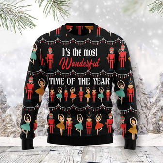 Nutcracker Ballet The Most Wonderful Time Christmas Funny Ugly Sweater - Thegiftio UK