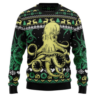 Octopus Cool Ugly Christmas Sweater For Men And Women - Thegiftio UK