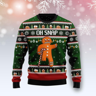 Oh Snap Orange Christmas Funny Ugly Sweater - Thegiftio UK