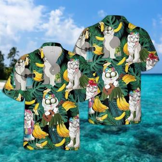 Old English Sheepdog Hawaiian Shirt, Tropical Summer Leaves Aloha Shirt For Men - Perfect Gift For Old English Sheepdog Lovers, Friend, Family - Seseable