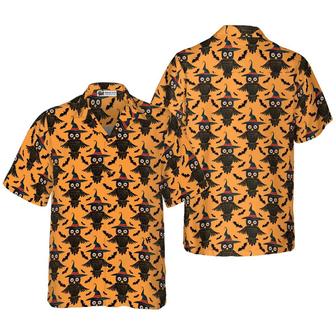Owl Halloween Pattern Shirt For Men Hawaiian Shirt - Perfect Gift For Lover, Friend, Family - Seseable