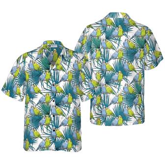Parrot Hawaiian Shirt, Little Green Parrot, Tropical Leaves Aloha Shirt For Men - Perfect Gift For Husband, Boyfriend, Friend, Family - Seseable