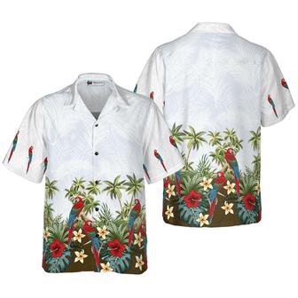 Parrot Hawaiian Shirt, Tropical Island Parrot Aloha Shirt For Men - Perfect Gift For Husband, Boyfriend, Friend, Family - Seseable