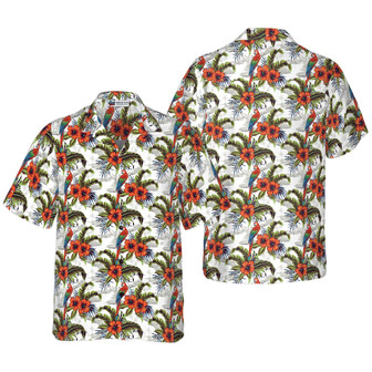 Parrot Hawaiian Shirt, Vintage Macaw Parrot Island Hawaiian Shirt, Colorful Summer Aloha Shirt For Men Women, Gift For Husband, Wife, Boyfriend, Friend | Seseable UK