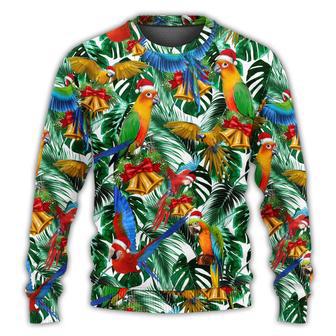 Parrot Love Xmas Tropical Leaf Ugly Christmas Sweaters | Favorety UK