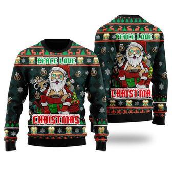 Peace Love Hippie Santa Claus Ugly Christmas Sweater For Men & Women | Favorety DE