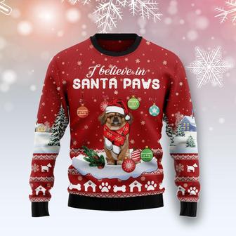 Pekingese I Believe In Santa Paws Funny Ugly Sweater - Thegiftio UK