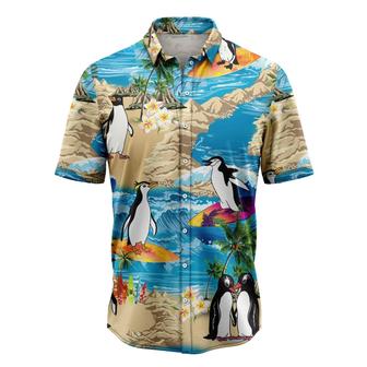 Penguin Hawaiian Shirt, Penguin Summer Vacation Aloha Shirt For Men Women - Perfect Gift For Husband, Boyfriend, Friend, Family, Wife - Seseable