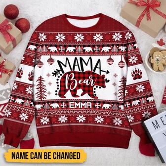 Personalized Mama Bear Ugly Sweater - Gift For Mom - Thegiftio UK