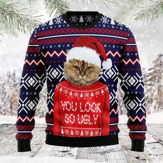 Phooto Inserted You Are So Ugly Christmas Blue Ugly Sweater - Thegiftio UK