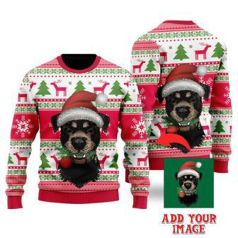 Photo Inserted Cute Dog On Vintage Xmas Sweaters For Men & Women | Favorety UK