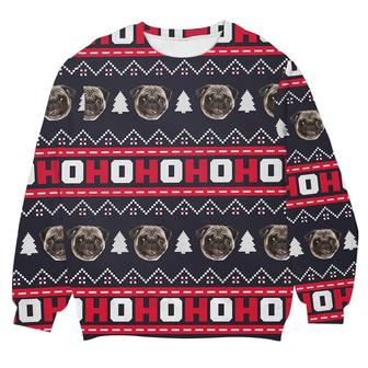 Photo Inserted Hohoho Funny Face Christmas Funny Ugly Sweater - Thegiftio UK
