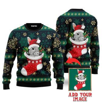 Photo Inserted On Green Snow Christmas Sweaters For Men & Women | Favorety