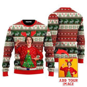 Photo Inserted On Vintage Tacky Christmas Sweaters For Men & Women | Favorety CA