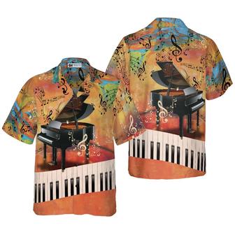 Piano Hawaiian Shirt, Let The Piano Guide You To The World Hawaiian Shirt, Aloha Shirt For Men Women, Perfect Gift For Husband, Wife, Friend, Family - Seseable
