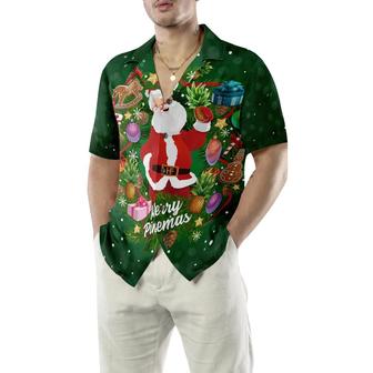 Pineapple Santa Wreath Hawaiian Shirt- Perfect Gift For Lover, Friend, Family - Seseable
