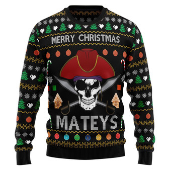 Pirate Skull Ugly Christmas Sweater For Men And Women - Thegiftio UK