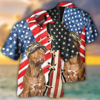 Pit bull Aloha Hawaii Shirt - Dog Independence Day Hawaiian Shirt For Summer - Perfect Gift For Dog Lovers, Friend, Family - Seseable