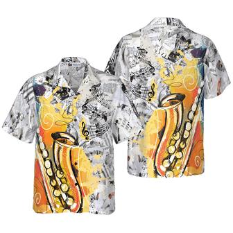 Play With Music Saxophone Aloha Hawaiian Shirt For Summer, Colorful Shirt For Men Women, Perfect Gift For Friend, Team, Family, Music Saxophone Lovers - Seseable