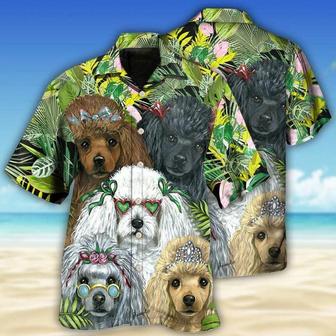 Poodle Aloha Hawaii Shirt - Dog Green Tropical Hawaiian Shirt For Summer - Perfect Gift For Dog Lovers, Friend, Family - Seseable
